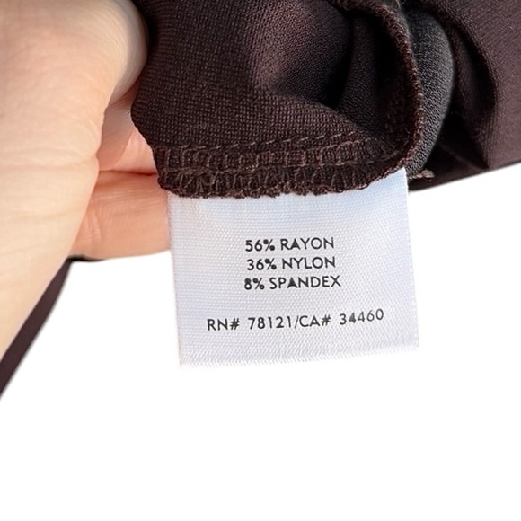 Eileen Fisher Lightweight Washable Stretch Crepe Clove Tunic Top Size Medium NWT - Picture 12 of 13